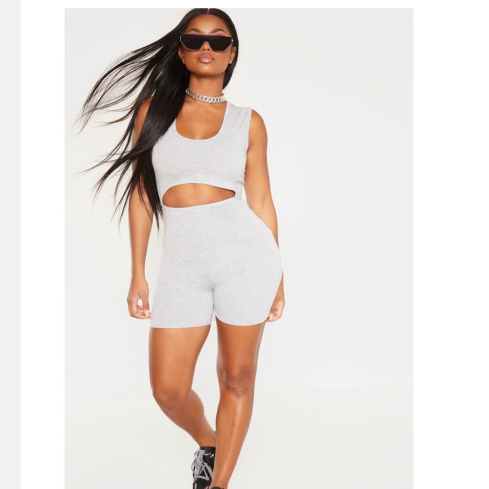Jersey Material Cutout Unitard